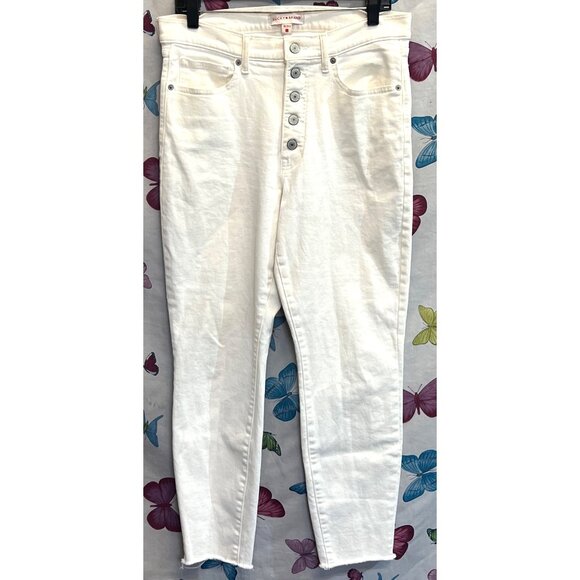Lucky Brand Denim - Lucky Brand Bridgette High Rise Skinny Jeans Cream 10/30A Cotton Blend